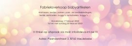 Fabrieksverkoop babyartikelen Deva International