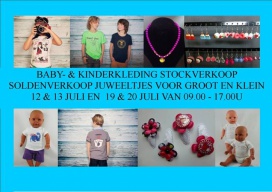 Stockverkoop Baby- en kinderkleding, juweeltjes, accessoires en handtassen