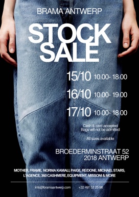 Stock & sample sale Brama Antwerp