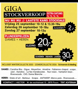 GIGA STOCKVERKOOP - luxe merken /plunder prijzen 