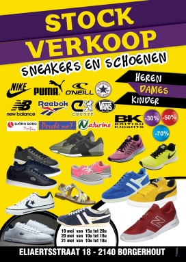 stockverkoop schoenen en sneakers