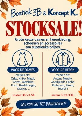Stocksale Boetiek 3B & Koncept K. Wintereditie