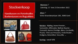 Stockverkoop van merk handtassen, portefeuilles, boekentassen en rugzakken