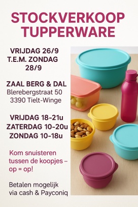 Tupperware stockverkoop