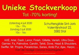 Stockverkoop huishoud- en verzorgingsproducten