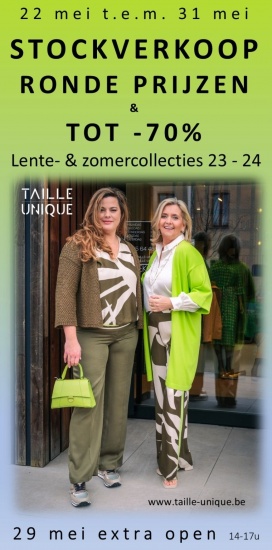 Taille Unique stockverkoop lente/zomer