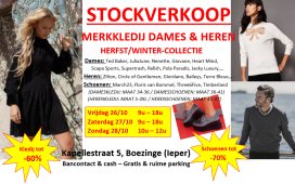 STOCKVERKOOP MERKKLEDIJ DAMES&HEREN HERFST/WINTER