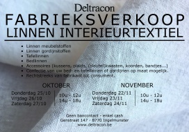 Fabrieksverkoop Linnen Interieurtextiel (November 2018)