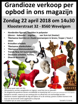 Grandiose verkoop per opbod - zondag 22 april 2018