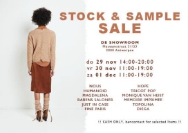 STOCK and Sample Sale // De Showroom x Garderobe Nationale