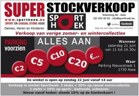 Stockverkoop Sporthoek Asse