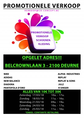 Promotionele verkoop Co-Concept.be