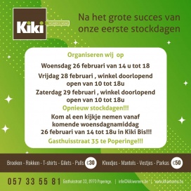 Stockverkoop Kiki Bis