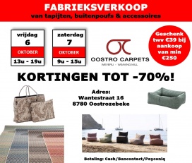 Oostro Carpets fabrieksverkoop