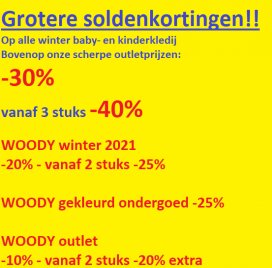 SOLDEN!! Tot -40% extra bovenop onze scherpe outletprijzen