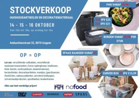 Stockverkoop van huishoudartikelen en decoratiemateriaal