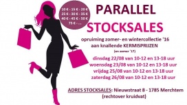 Stocksale bij kleding winkel Parallel Fashion