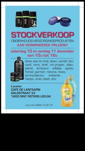 Stockverkoop onderhouds-verzorgingsproducten