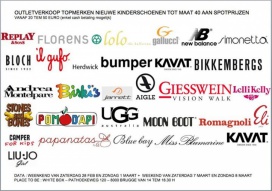 Outlet stock verkoop kinderschoenen