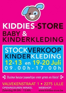 Stockverkoop Baby- en kinderkleding 12 -13 juli en 19-20 juli