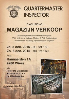 QMI  Magazijnverkoop (legeruniformen en uitrusting)