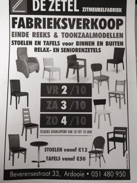 Fabrieksverkoop De Zetel 2/10-4/10