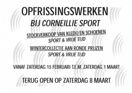 Stockverkoop en ronde prijzen sportwinkel