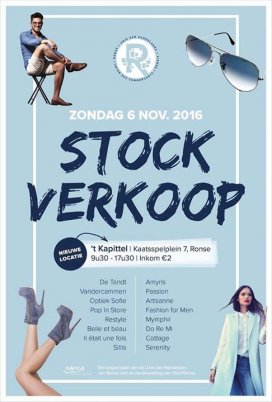 Stockverkoop verschillende handelaars Ronse