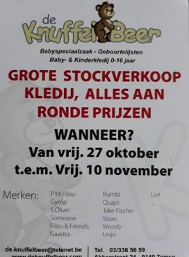 Stockverkoop De Knuffelbeer