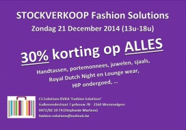 Stockverkoop Fashion Solutions 30% KORTING