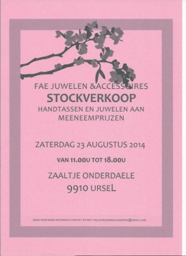 Stockverkoop Fae juwelen en handtassen