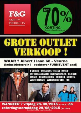 Outlet verkoop kleding F&G safety products