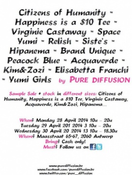 Sample Sale @ Pure Diffusion