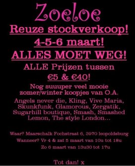 Stockverkoop Zoeloe (kleding)