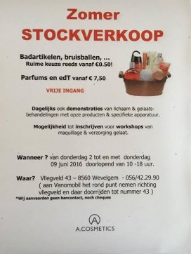 Stockverkoop AA Cosmetics