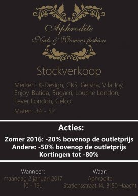 Stockverkoop Aphrodite